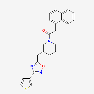 2-(Naphthalen-1-yl)-1-(3-((3-(thiophen-3-yl)-1,2,4-oxadiazol-5-yl)methyl)piperidin-1-yl)ethanone