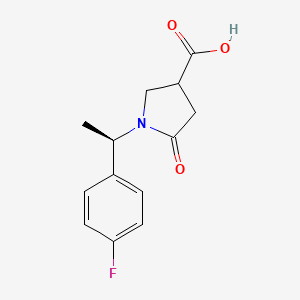 molecular formula C13H14FNO3 B2683653 1-[(1R)-1-(4-Fluorophenyl)ethyl]-5-oxopyrrolidine-3-carboxylic acid CAS No. 2287255-25-6