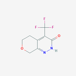 B2683680 4-(Trifluoromethyl)-2,5,6,8-tetrahydro-3H-pyrano[3,4-c]pyridazin-3-one CAS No. 2219376-20-0