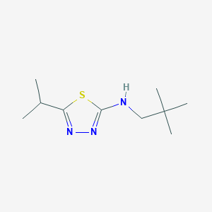molecular formula C10H19N3S B2683692 N-(2,2-dimethylpropyl)-5-propan-2-yl-1,3,4-thiadiazol-2-amine CAS No. 218795-46-1