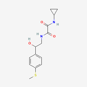 molecular formula C14H18N2O3S B2683694 N1-cyclopropyl-N2-(2-hydroxy-2-(4-(methylthio)phenyl)ethyl)oxalamide CAS No. 1448058-20-5