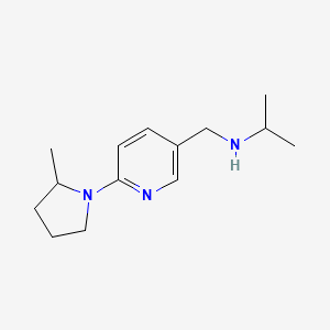 molecular formula C14H23N3 B2683709 {[6-(2-Methylpyrrolidin-1-yl)pyridin-3-yl]methyl}(propan-2-yl)amine CAS No. 1270911-03-9