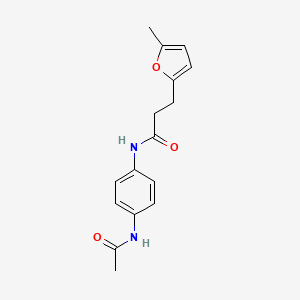 N-(4-acetamidophenyl)-3-(5-methylfuran-2-yl)propanamide
