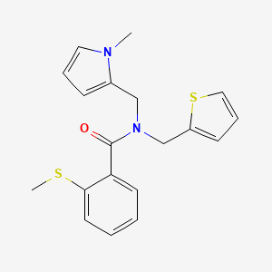 N-((1-methyl-1H-pyrrol-2-yl)methyl)-2-(methylthio)-N-(thiophen-2-ylmethyl)benzamide