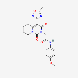 molecular formula C21H23N5O5 B2683724 N-(4-ethoxyphenyl)-2-[4-(5-methyl-1,2,4-oxadiazol-3-yl)-1,3-dioxo-1H,2H,3H,5H,6H,7H,8H-pyrido[1,2-c]pyrimidin-2-yl]acetamide CAS No. 1775407-05-0