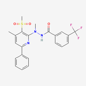 N'-methyl-N'-[4-methyl-3-(methylsulfonyl)-6-phenyl-2-pyridinyl]-3-(trifluoromethyl)benzenecarbohydrazide