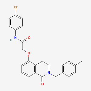 N-(4-bromophenyl)-2-[[2-[(4-methylphenyl)methyl]-1-oxo-3,4-dihydroisoquinolin-5-yl]oxy]acetamide