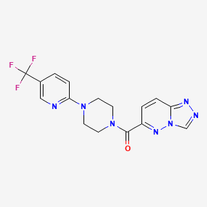 1-{[1,2,4]Triazolo[4,3-b]pyridazine-6-carbonyl}-4-[5-(trifluoromethyl)pyridin-2-yl]piperazine
