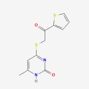 6-methyl-4-(2-oxo-2-thiophen-2-ylethyl)sulfanyl-1H-pyrimidin-2-one