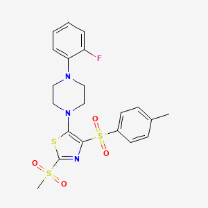 5-(4-(2-Fluorophenyl)piperazin-1-yl)-2-(methylsulfonyl)-4-tosylthiazole