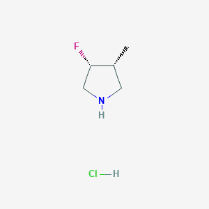 molecular formula C5H11ClFN B2683781 (3S,4S)-3-fluoro-4-methylpyrrolidine;hydrochloride CAS No. 1951444-32-8