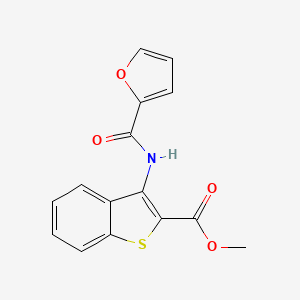 molecular formula C15H11NO4S B2683813 methyl 3-(furan-2-amido)-1-benzothiophene-2-carboxylate CAS No. 477490-35-0