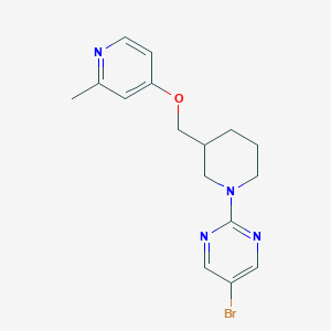 5-Bromo-2-[3-[(2-methylpyridin-4-yl)oxymethyl]piperidin-1-yl]pyrimidine
