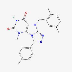 9-[(2,5-Dimethylphenyl)methyl]-5-methyl-3-(4-methylphenyl)-5,7,9-trihydro-1,2, 4-triazolo[3,4-i]purine-6,8-dione
