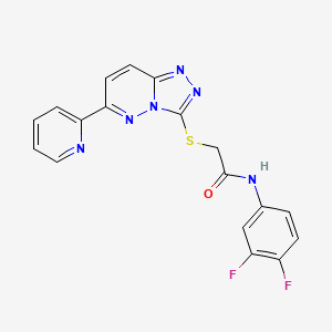 N-(3,4-difluorophenyl)-2-[(6-pyridin-2-yl-[1,2,4]triazolo[4,3-b]pyridazin-3-yl)sulfanyl]acetamide