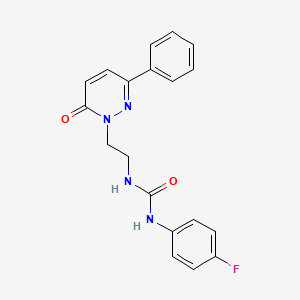 1-(4-fluorophenyl)-3-(2-(6-oxo-3-phenylpyridazin-1(6H)-yl)ethyl)urea