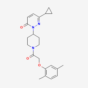 6-Cyclopropyl-2-[1-[2-(2,5-dimethylphenoxy)acetyl]piperidin-4-yl]pyridazin-3-one