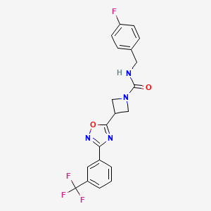 N-(4-fluorobenzyl)-3-(3-(3-(trifluoromethyl)phenyl)-1,2,4-oxadiazol-5-yl)azetidine-1-carboxamide