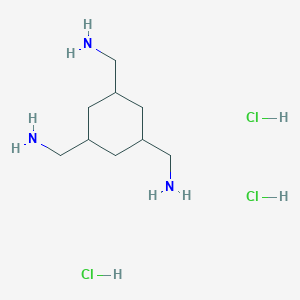 molecular formula C9H24Cl3N3 B2683884 rac-1-[(1R,3S,5s)-3,5-bis(aminomethyl)cyclohexyl]methanaminetrihydrochloride CAS No. 2416218-54-5