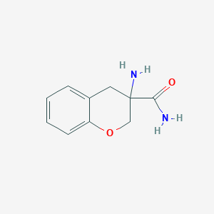 molecular formula C10H12N2O2 B2683893 3-amino-3,4-dihydro-2H-1-benzopyran-3-carboxamide CAS No. 1876427-05-2