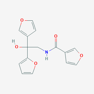 molecular formula C15H13NO5 B2683901 N-[2-(furan-2-yl)-2-(furan-3-yl)-2-hydroxyethyl]furan-3-carboxamide CAS No. 2034482-28-3
