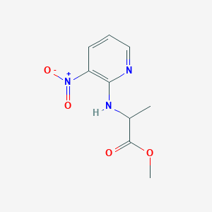 molecular formula C9H11N3O4 B2683924 Methyl 2-[(3-nitropyridin-2-yl)amino]propanoate CAS No. 146294-95-3