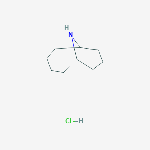 molecular formula C9H18ClN B2683937 10-Azabicyclo[4.3.1]decane hydrochloride CAS No. 1185671-65-1; 282-57-5