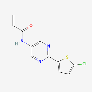 molecular formula C11H8ClN3OS B2683975 N-[2-(5-Chlorothiophen-2-yl)pyrimidin-5-yl]prop-2-enamide CAS No. 2361656-13-3