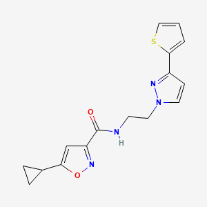 5-cyclopropyl-N-(2-(3-(thiophen-2-yl)-1H-pyrazol-1-yl)ethyl)isoxazole-3-carboxamide