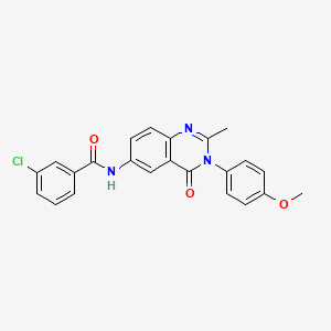 3-chloro-N-(3-(4-methoxyphenyl)-2-methyl-4-oxo-3,4-dihydroquinazolin-6-yl)benzamide