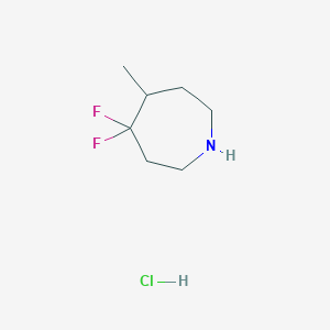 molecular formula C7H14ClF2N B2684011 4,4-Difluoro-5-methylazepane hydrochloride CAS No. 1823931-22-1