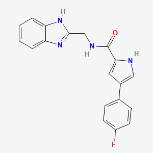 molecular formula C19H15FN4O B2684027 N-((1H-benzo[d]imidazol-2-yl)methyl)-4-(4-fluorophenyl)-1H-pyrrole-2-carboxamide CAS No. 1219903-22-6