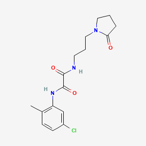 molecular formula C16H20ClN3O3 B2684034 N1-(5-chloro-2-methylphenyl)-N2-(3-(2-oxopyrrolidin-1-yl)propyl)oxalamide CAS No. 941945-86-4