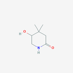 molecular formula C7H13NO2 B2684042 5-Hydroxy-4,4-dimethylpiperidin-2-one CAS No. 2193060-62-5