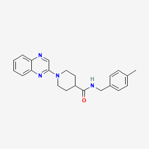 molecular formula C22H24N4O B2684056 N-[(4-methylphenyl)methyl]-1-(quinoxalin-2-yl)piperidine-4-carboxamide CAS No. 941950-19-2
