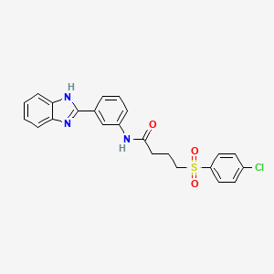 molecular formula C23H20ClN3O3S B2684060 N-[3-(1H-1,3-benzodiazol-2-yl)phenyl]-4-(4-chlorobenzenesulfonyl)butanamide CAS No. 941987-93-5