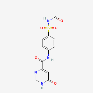 molecular formula C13H12N4O5S B2684074 N-[4-(acetamidosulfonyl)phenyl]-6-hydroxypyrimidine-4-carboxamide CAS No. 2034620-98-7