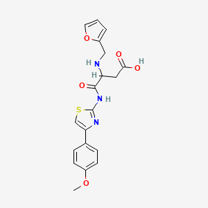 molecular formula C19H19N3O5S B2684117 N~2~-(furan-2-ylmethyl)-N-[4-(4-methoxyphenyl)-1,3-thiazol-2-yl]-alpha-asparagine CAS No. 2096495-91-7