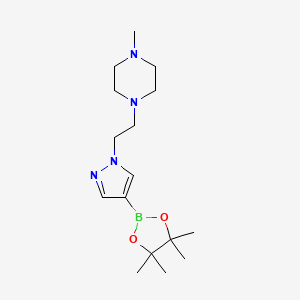 molecular formula C16H29BN4O2 B2684131 1-Methyl-4-(2-(4-(4,4,5,5-tetramethyl-1,3,2-dioxaborolan-2-yl)-1H-pyrazol-1-yl)ethyl)piperazine CAS No. 1392419-83-8