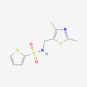 molecular formula C10H12N2O2S3 B2684191 N-[(2,4-dimethyl-1,3-thiazol-5-yl)methyl]thiophene-2-sulfonamide CAS No. 1421584-85-1