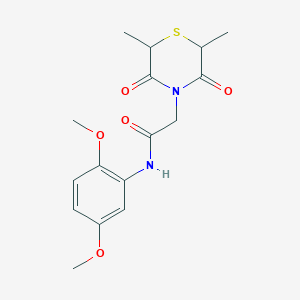 N-(2,5-dimethoxyphenyl)-2-(2,6-dimethyl-3,5-dioxothiomorpholin-4-yl)acetamide