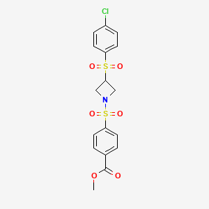 Methyl 4-((3-((4-chlorophenyl)sulfonyl)azetidin-1-yl)sulfonyl)benzoate