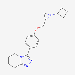 3-[4-[(1-Cyclobutylaziridin-2-yl)methoxy]phenyl]-5,6,7,8-tetrahydro-[1,2,4]triazolo[4,3-a]pyridine