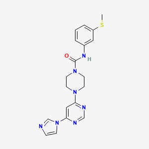 4-(6-(1H-imidazol-1-yl)pyrimidin-4-yl)-N-(3-(methylthio)phenyl)piperazine-1-carboxamide