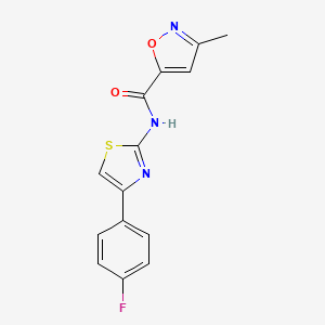 N-(4-(4-fluorophenyl)thiazol-2-yl)-3-methylisoxazole-5-carboxamide