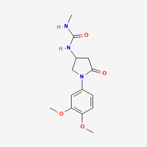 1-(1-(3,4-Dimethoxyphenyl)-5-oxopyrrolidin-3-yl)-3-methylurea