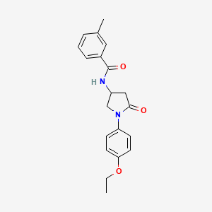 molecular formula C20H22N2O3 B2684233 N-[1-(4-ethoxyphenyl)-5-oxopyrrolidin-3-yl]-3-methylbenzamide CAS No. 905686-66-0