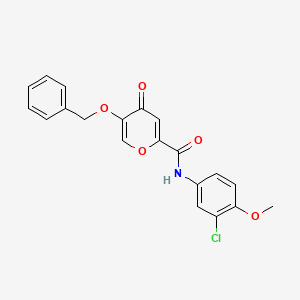 molecular formula C20H16ClNO5 B2684241 5-(benzyloxy)-N-(3-chloro-4-methoxyphenyl)-4-oxo-4H-pyran-2-carboxamide CAS No. 1021093-39-9