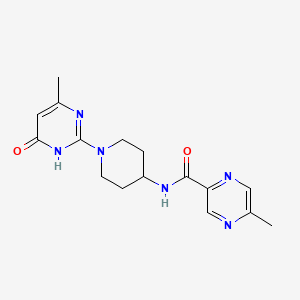 5-methyl-N-(1-(4-methyl-6-oxo-1,6-dihydropyrimidin-2-yl)piperidin-4-yl)pyrazine-2-carboxamide
