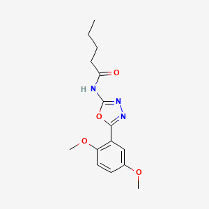 N-(5-(2,5-dimethoxyphenyl)-1,3,4-oxadiazol-2-yl)pentanamide